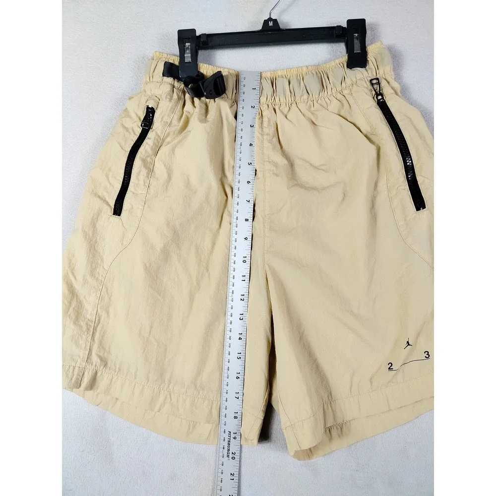 Jordan 23 Engineered Shorts Mens Medium Beige‎ Athletic Zip Pockets DQ7875-252